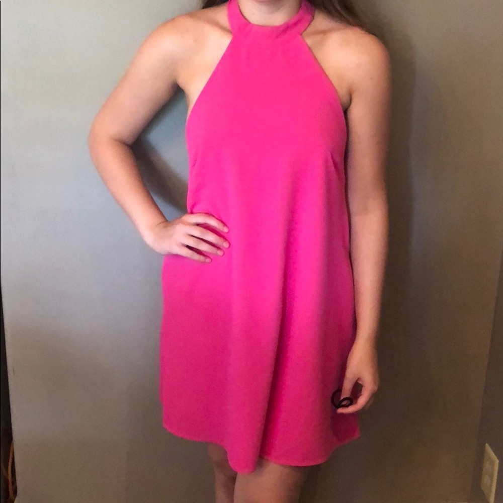 Hot pink dress